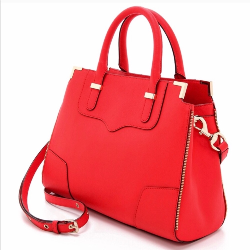 Rebecca Minkoff Amorous Saffiano Coral Red Bag